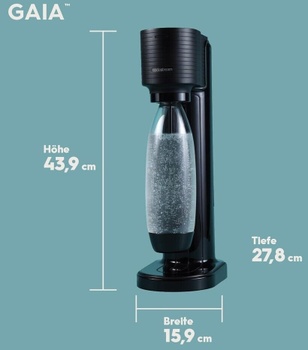 Výrobník sódy SodaStream, objem 1 l, bez bombičky CO2, čierna - B