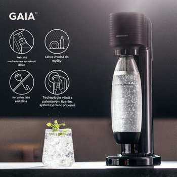 Výrobník sódy SodaStream, objem 1 l, bez bombičky CO2, čierna - B