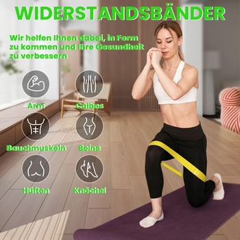 Fitness gumy, odporové gumy: 5 farieb v závislosti od úrovne odporu.