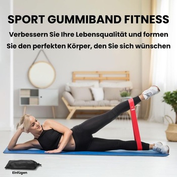 Fitness gumy, odporové gumy: 5 farieb v závislosti od úrovne odporu.
