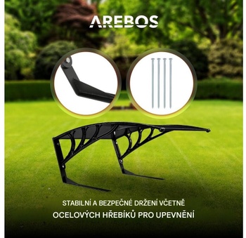 Strieška pre robotickú kosačku, 102 x 79 x 46 cm, odolná proti poveternostným vplyvom, čierna - B