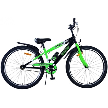 Detský bicykel s dvojitou ručnou brzdou, 26 palcov, zelený - B