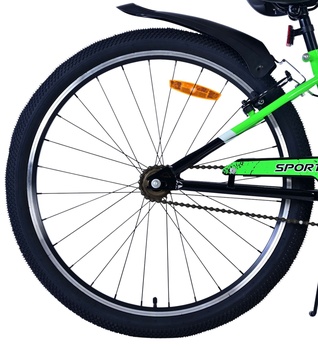 Detský bicykel s dvojitou ručnou brzdou, 26 palcov, zelený - B