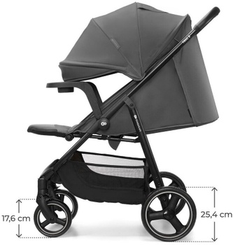 Detský kočík TRIG 3, skladacia, nosnosť do 25 kg, šedý - B