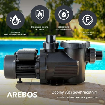 Bazénové filtračné čerpadlo, 800 W, 19 000 l/h, čierne - B