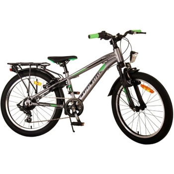 Detský bicykel Cross, 20 palcov, 6 rýchlostí, 2 ručné brzdy, šedé - B