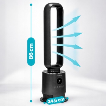 Stĺpový bezlopatkový ventilátor TVL 3152, 86 cm, 50 W, antracit - B