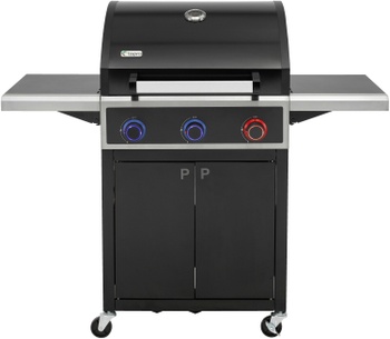 Plynový gril Keansburg, 3 horáky, 10,6 kW, čierna/nerez - B