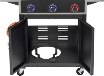 Plynový gril Keansburg, 3 horáky, 10,6 kW, čierna/nerez - B