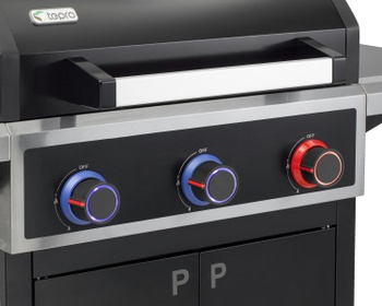 Plynový gril Keansburg, 3 horáky, 10,6 kW, čierna/nerez - B