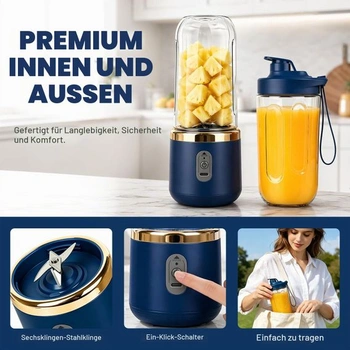 Prenosný mixér Mineup, výrobník smoothie s objemom 400 ml s digitálnym displejom, prenosný