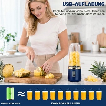 Přenosný mixér Mineup, výrobník smoothie o objemu 400 ml s digitálním displejem, přenosný