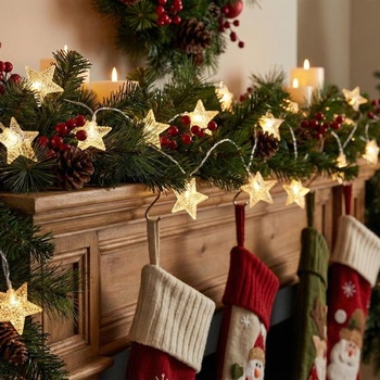 GoldRock 2 režimy hviezdne reťazové svetiel, prevádzka na batérie, 3m 20 LED hviezdne reťazové svetiel,