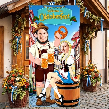 Sada dekorací na Oktoberfest - banner s fotografickými požadavky 180 x 90 cm