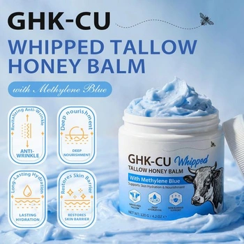 GHK-Cu krémový medový balzám s měděným peptidem a lojem pro péči o pleť, modrý balzám s měděným