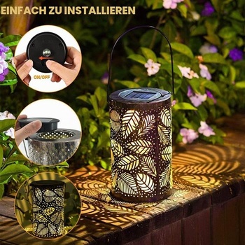 Joycabin 2dielna náhradná strecha pre solárne lampy 8 cm s teplým bielym LED svetlom, solárny kryt,