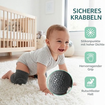 Chrániče kolien pre bábätká na lezenie, 5 párov protišmykových chráničov kolien pre bábätká