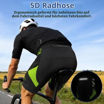 Pánske cyklistické kraťasy - Elastické, priedušné kraťasy s 5D polstrovaním sedu, rýchloschnúce