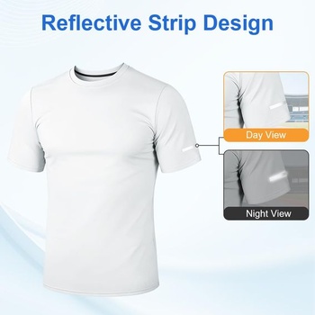 Pánské krátké tričko Rashguard s UV filtrem UPF 50+ a UV ochranou proti slunci, sportovní tričko,