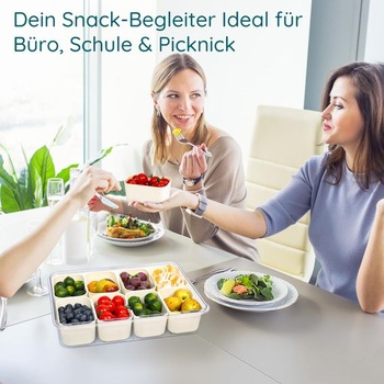 Newthinking Snack Box s priehradkami, 8 priehradkový desiatový tanier s vekom