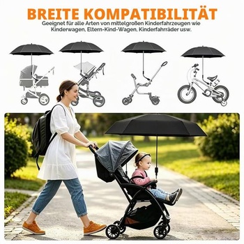 Univerzálna slnečná strieška na kočík, slnečná strieška na kočík Ø 90 cm, slnečná strieška na kočík