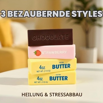 4 maslové rozťahovacie hračky, syrové rozťahovacie hračky, čokoládová senzorická antistresová hračka,