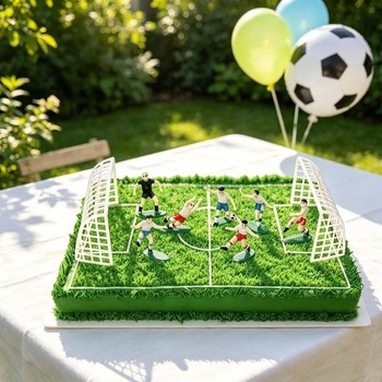 Futbalová dekorácia na tortu Mikrokozmos DIY Futbalové ozdoby na tortu Futbalová sieť Ozdoby na tortu