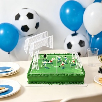 Futbalová dekorácia na tortu Mikrokozmos DIY Futbalové ozdoby na tortu Futbalová sieť Ozdoby na tortu