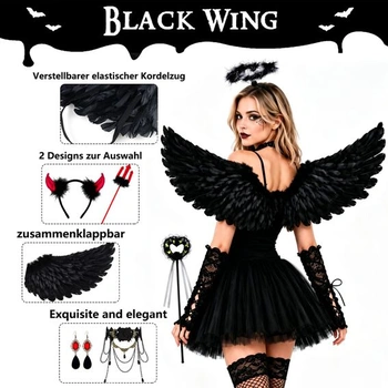 XIMISHOP 10dielna sada kostýmu diabol/anjel