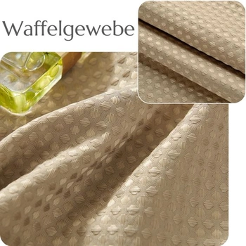 TOPICK Záclony do kavárny, vaflový vzor, bistro záclona, 1 kus, V 45 x Š 150 cm, hnědá, V 45 x
