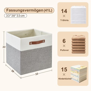 Úložný box Bagnizer látkový s PU úchyty 4ks