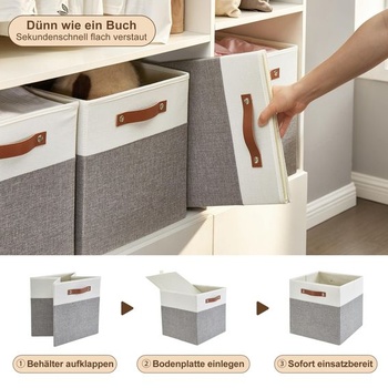 Úložný box Bagnizer látkový s PU úchytmi 4ks