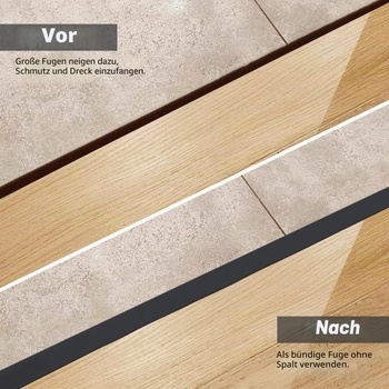 3 kusy hliníkových krycích líšt v tvare T, hliníkové lišty v tvare T CEIEVER 0,9 m x 2 cm, plochá