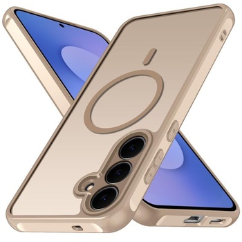 Matný titánovo pieskový magnetický kryt ivoler pre Samsung Galaxy S25 FE 5G (nie je určený pre S25),