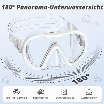 Dětské potápěčské brýle, panoramatické 180° HD, plavecké brýle s úpravou proti zamlžování a