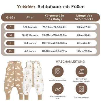 Yukkidds Detský spací vak 70 cm / 6-18m.