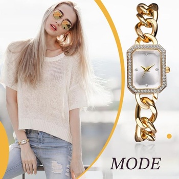 Dámske analógové quartzové náramkové hodinky JewelryWe, luxusná elegantná dátumovka, vodotesnosť 30