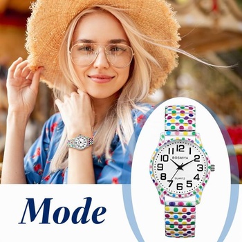 Dámske elastické hodinky JewelryWe z nerezovej ocele: Vintage boho analógové quartzové náramkové