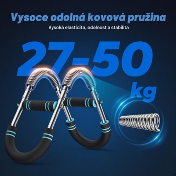 Posilňovací expander Twister MR-2500B1, 27-50 kg, čierno/modrá