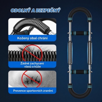 Posilňovací expander Twister MR-2500B1, 27-50 kg, čierno/modrá