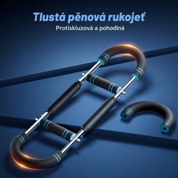Posilňovací expander Twister MR-2500B1, 27-50 kg, čierno/modrá