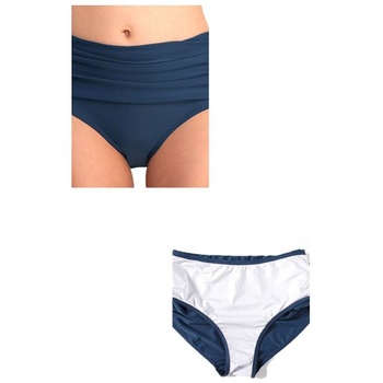 Dámske bikinové nohavičky, elastické, s reguláciou bruška, vysoký pás, čierne, plážové plavecké šortky