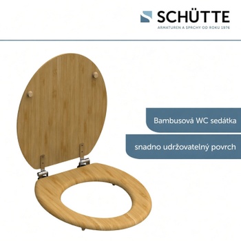 WC sedátko Natural Bamboo, 43,5 x 37 x 5,5 cm, hnedá