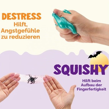 JOYIN Halloween Slime, 24 dielikov, Halloweenské darčekové tašky, Kolieskové hračky, Veľké balenie slizu
