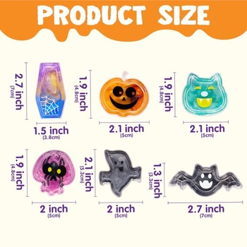 JOYIN Halloween Slime, 24 dielikov, Halloweenské darčekové tašky, Kolieskové hračky, Veľké balenie slizu