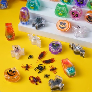 JOYIN Halloween Slime, 24 dielikov, Halloweenské darčekové tašky, Kolieskové hračky, Veľké balenie slizu
