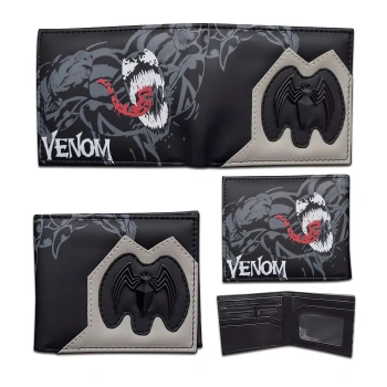 Peňaženka Venom s 3D kovovým znakom