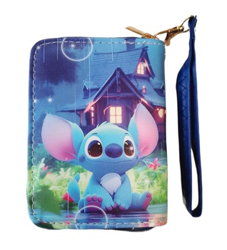 Detská peňaženka Lilo a Stitch s pútkom a karabínou