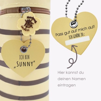 Silikonový penál Lulubug Lucky Animals - Včelka Sunny | Měkký silikonový penál na pera a tužky |