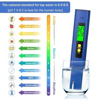 RUNBO 4v1 pH metr pro vodu - 0,00-14,00 pH tester, 0-9990 ppm, digitální tester TDS/EC/teploty pro